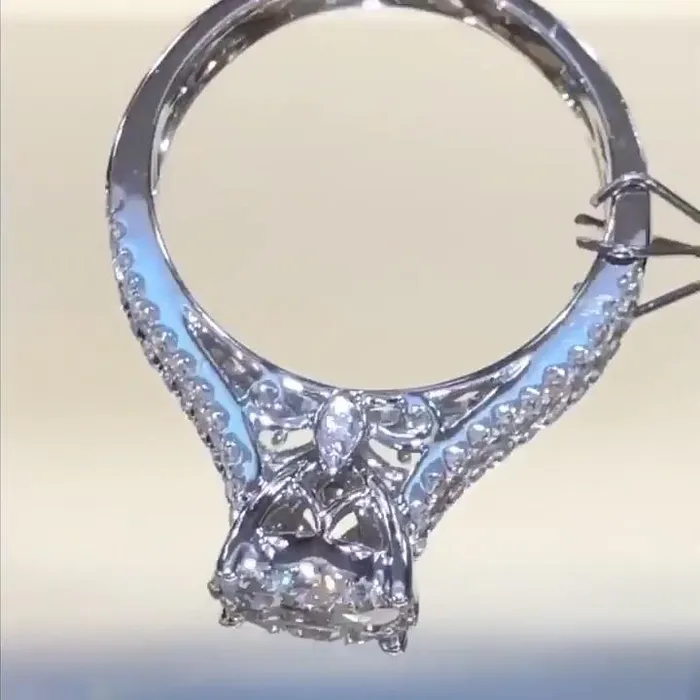 Rings Shineofdiamond Sale Stunning Round Cut Sterling Silver Wedding Bridal Set