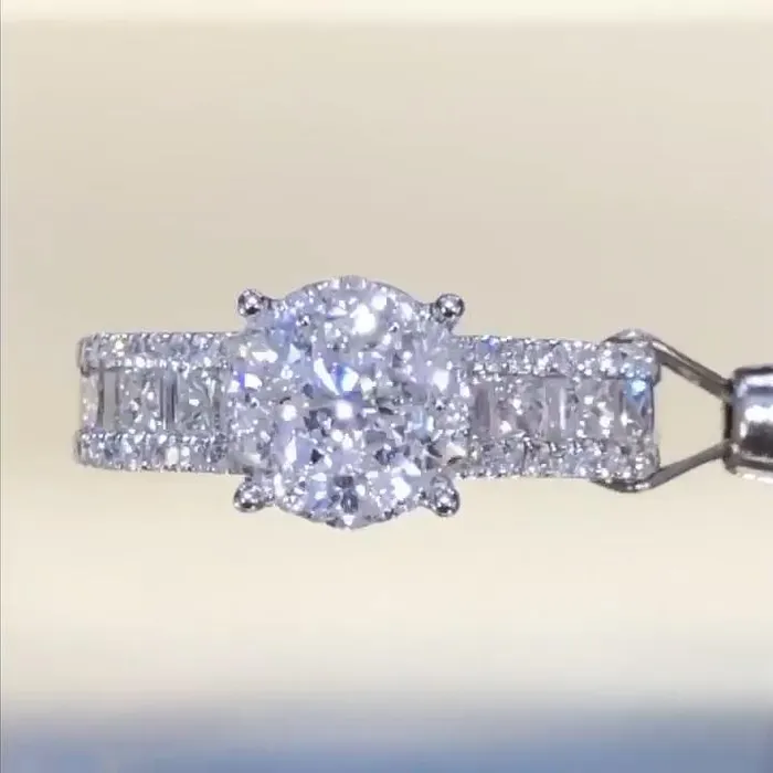 Rings Shineofdiamond Sale Stunning Round Cut Sterling Silver Wedding Bridal Set