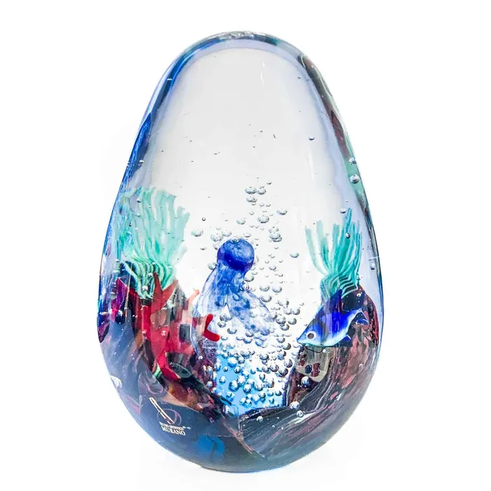 Alberto Don Earrings Egg shaped Aquarium