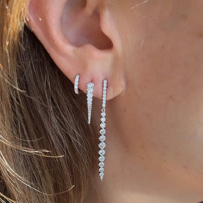 Earrings NicoleHD Jewelry Graduated Diamond Dagger Earring