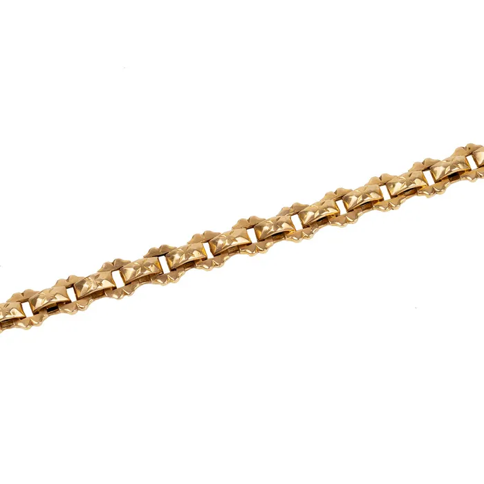 Victorian Era Gold Link Bracelet Bell Bird Antiques Bracelets