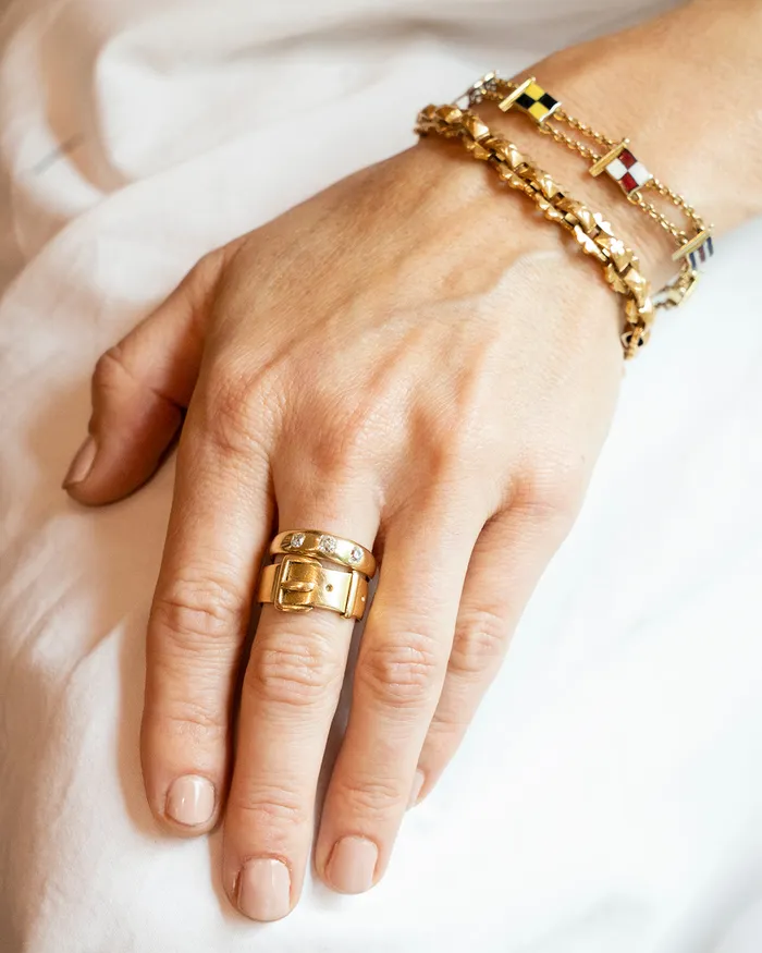 Victorian Era Gold Link Bracelet Bell Bird Antiques Bracelets