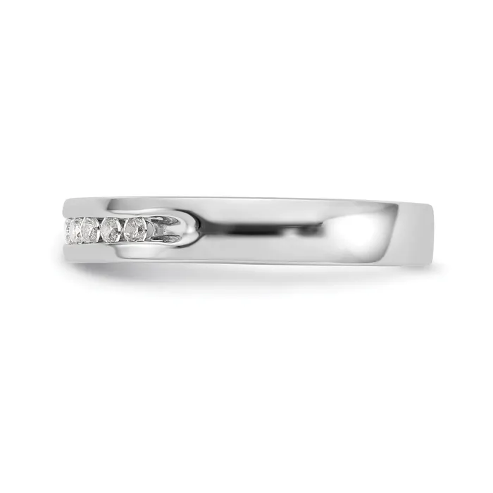 020ct CZ Solid Real 14K White Gold 10Stone Channel Wedding Band Ring Goldia Rings
