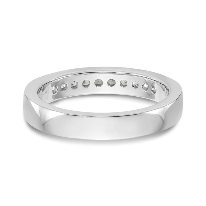 020ct CZ Solid Real 14K White Gold 10Stone Channel Wedding Band Ring Goldia Rings