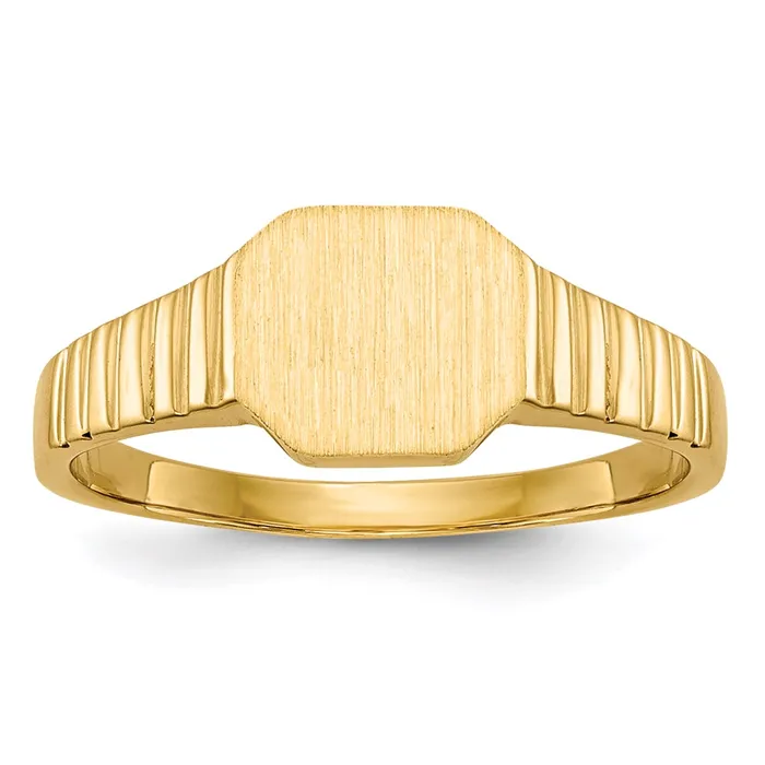 14K Yellow Gold Childs Signet Ring Goldia Rings