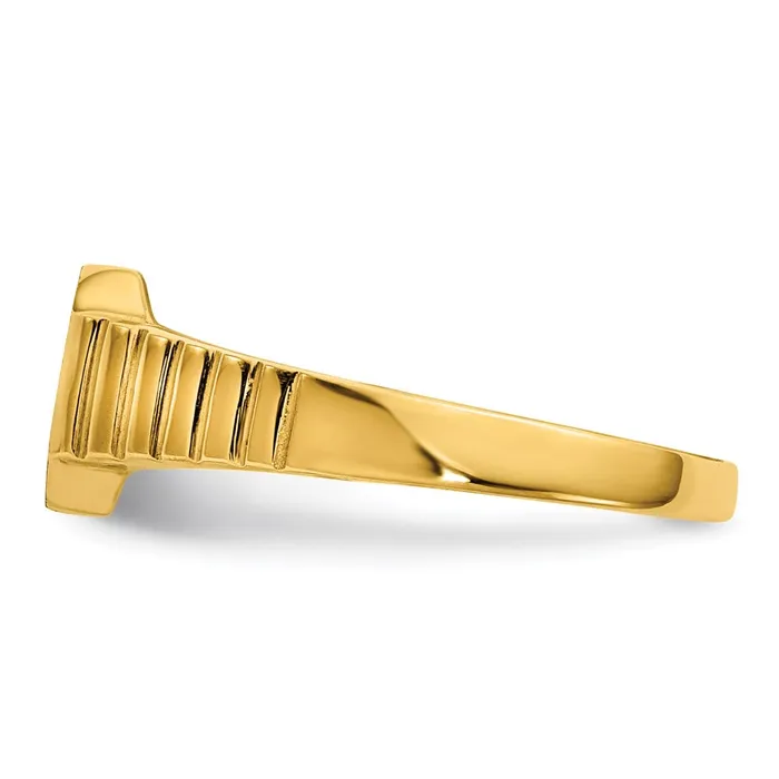 14K Yellow Gold Childs Signet Ring Goldia Rings