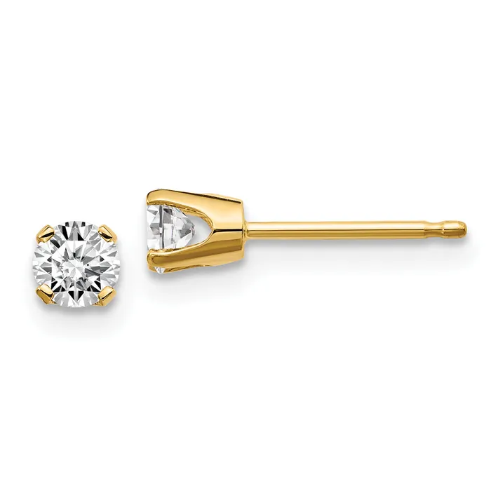 14ky 30ct I2 K L Diamond Stud Push on Post Earrings goldiaca Earrings