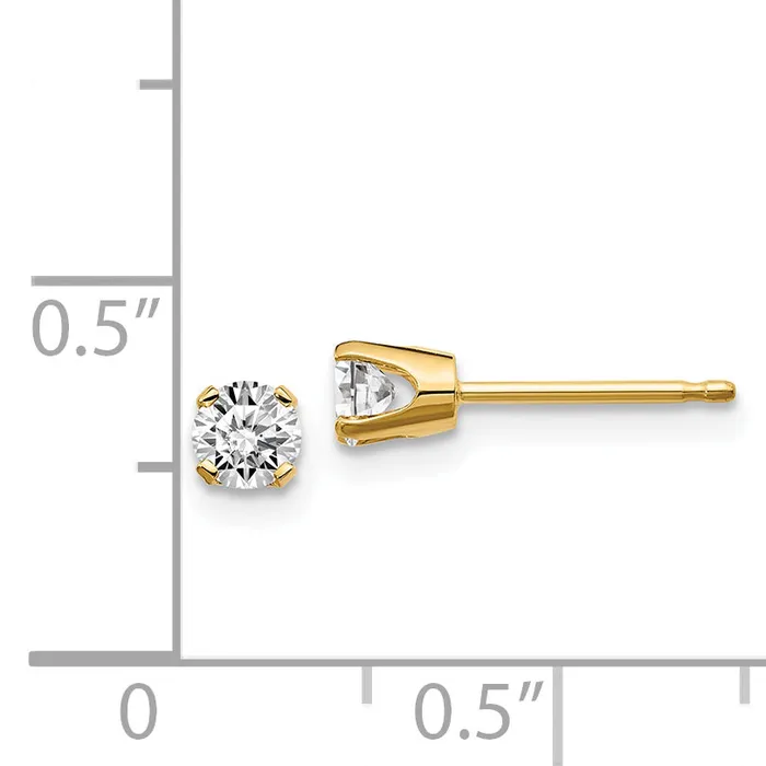 14ky 30ct I2 K L Diamond Stud Push on Post Earrings goldiaca Earrings