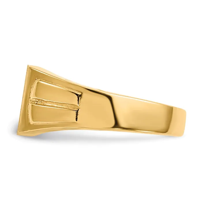 Goldia 14K Yellow Gold 75x90mm Closed Back Signet Ring Rings