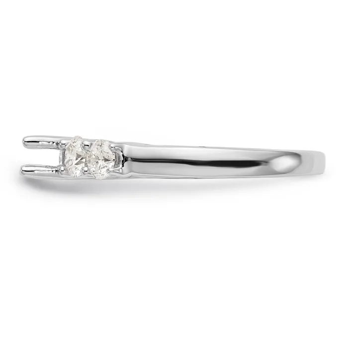 Goldiacom Rings 14K White Gold 5 Stone Diamond Engagement Ring