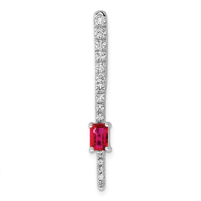 Goldia Necklaces 14k White Gold Real Diamond u0026 29 Ruby Fancy Chain Slide Goldia Necklaces 14k White Gold Real Diamond u0026 29 Ruby Fancy Chain Slide