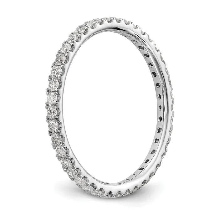 Goldia Rings 14k White Gold 12 Ct Lab Grown Diamond VSSI G Shared Prong Eternity Band Ring