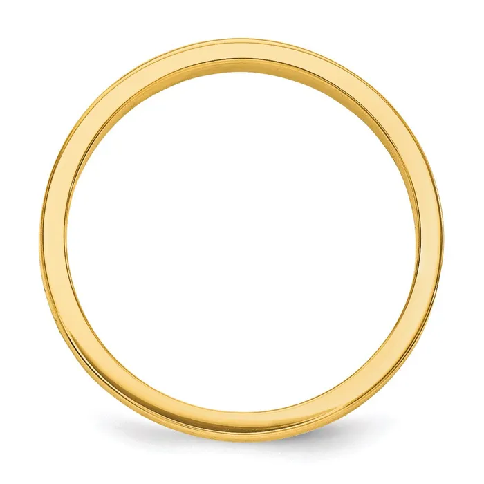 Goldia Rings Solid 18K Yellow Gold 3mm Tapered Polished MensWomens Wedding Band Ring Size 8