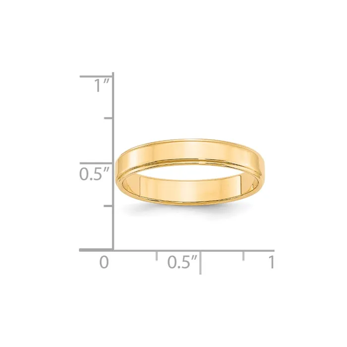 Goldia Rings Solid 18K Yellow Gold 4mm Flat with Step Edge MensWomens Wedding Band Ring Size 55 Goldia Rings Solid 18K Yellow Gold 4mm Flat with Step Edge MensWomens Wedding Band Ring Size 55
