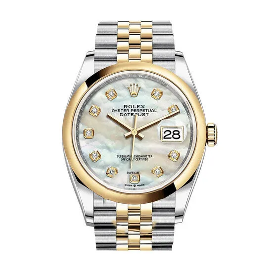 JMS always Necklaces Original Rolex Datejust 36 Mother of Pearl Diamond Dial Mens Steel and 18k Yellow Gold Jubilee Watch 126203MDJ JMS always Necklaces Original Rolex Datejust 36 Mother of Pearl Diamond Dial Mens Steel and 18k Yellow Gold Jubilee Watch 126203MDJ