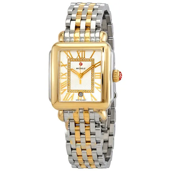 JMS always Rings Original Michele Deco Madison Quartz Silver Dial Twotone Ladies Watch MWW06T000147