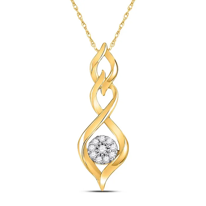 Necklaces 10k Yellow Gold Round Diamond Infinity Pendant 110 Cttw gndatlanta Necklaces 10k Yellow Gold Round Diamond Infinity Pendant 110 Cttw gndatlanta