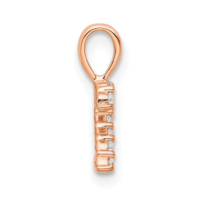 Necklaces 14k Rose Gold Real Diamond Number 2 Pendant Goldia