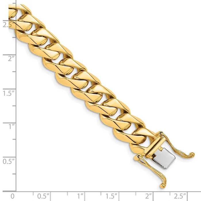 Necklaces Solid 14K Yellow Gold 22 inch 11mm Hand Polished Fancy Traditional Link with Box Catch Clasp Chain Necklace MDS Necklaces Solid 14K Yellow Gold 22 inch 11mm Hand Polished Fancy Traditional Link with Box Catch Clasp Chain Necklace MDS