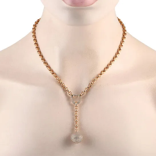 Original LB Exclusive 18K Rose Gold 540ct Diamond Necklace JMS always Necklaces