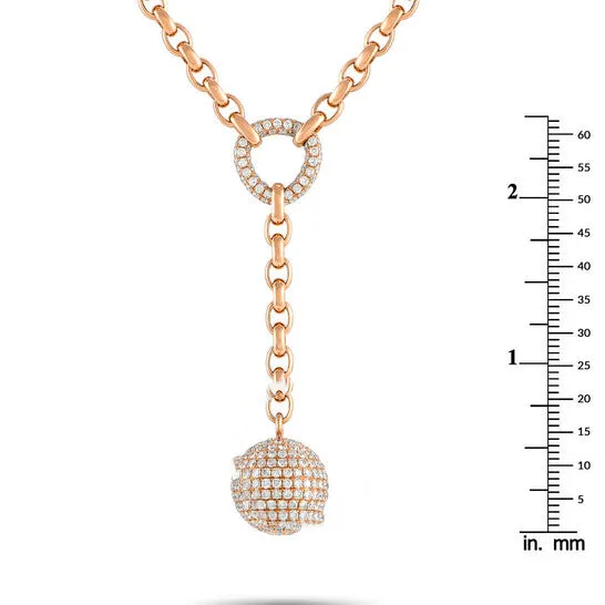 Original LB Exclusive 18K Rose Gold 540ct Diamond Necklace JMS always Necklaces