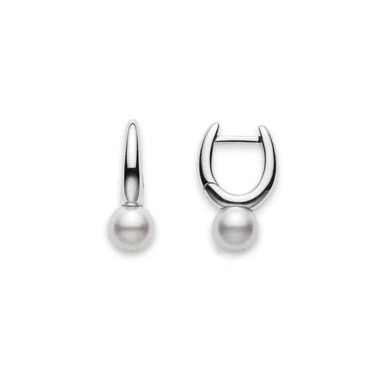 Original Mikimoto Classic Elegance Akoya Cultured Pearl Hoop Earrings in 18K White Gold PEA946W JMS always Earrings Original Mikimoto Classic Elegance Akoya Cultured Pearl Hoop Earrings in 18K White Gold PEA946W JMS always Earrings