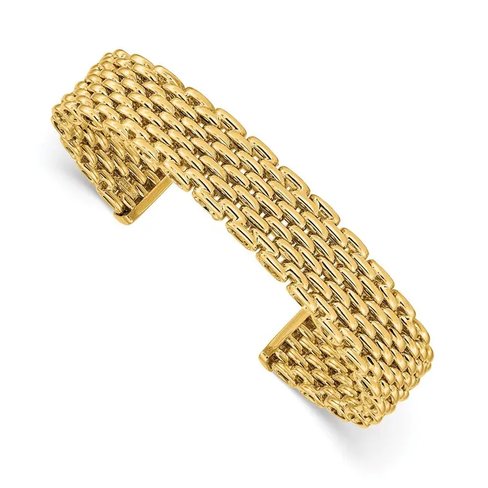 PreStyled Sets Goldia 14k Yellow Gold Polished Cuff Bangle