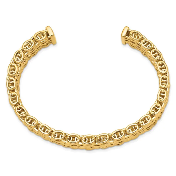 PreStyled Sets Goldia 14k Yellow Gold Polished Cuff Bangle
