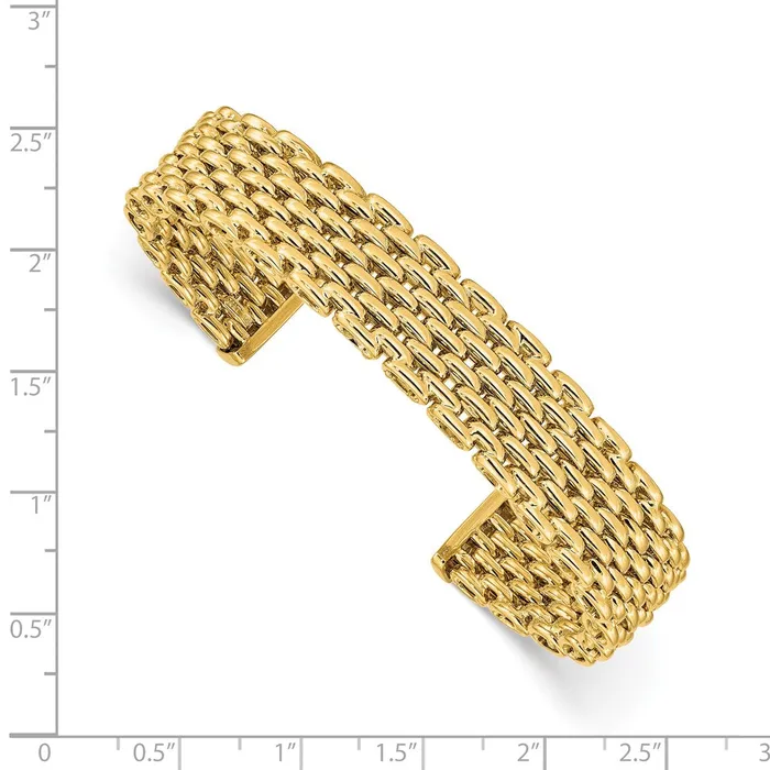 PreStyled Sets Goldia 14k Yellow Gold Polished Cuff Bangle