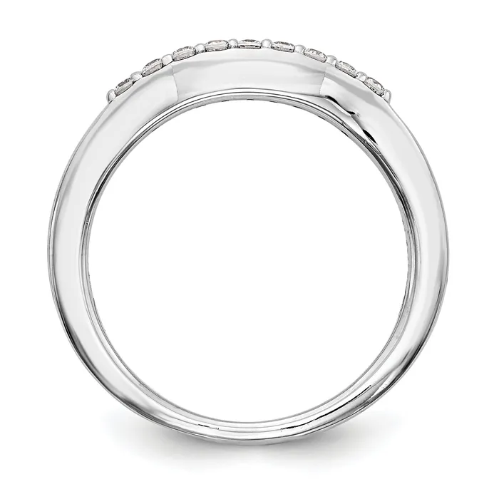 Rings 018ct CZ Solid Real 14k White Gold Wedding Wedding Band Ring Goldia