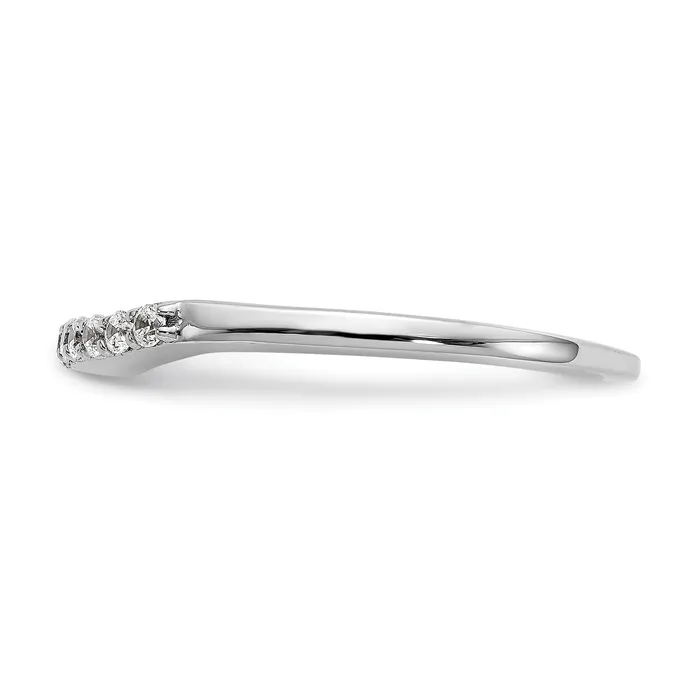 Rings 018ct CZ Solid Real 14k White Gold Wedding Wedding Band Ring Goldia
