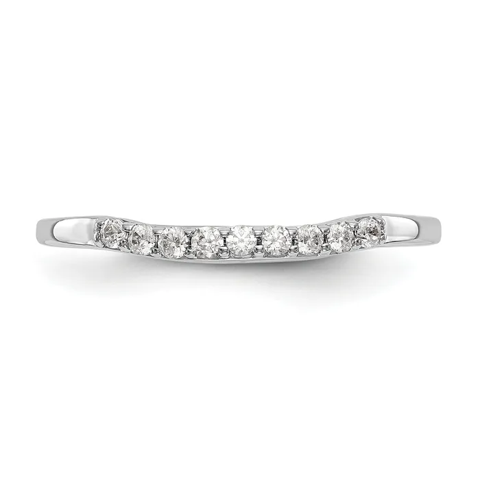 Rings 018ct CZ Solid Real 14k White Gold Wedding Wedding Band Ring Goldia