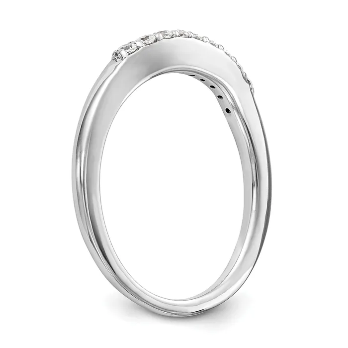 Rings 018ct CZ Solid Real 14k White Gold Wedding Wedding Band Ring Goldia