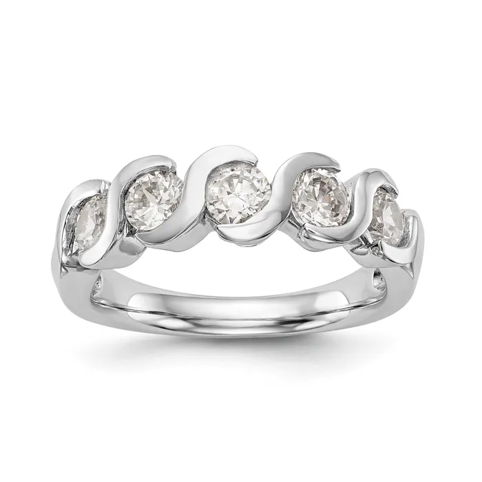 Rings 14K White Gold Diamond Band Goldiacom