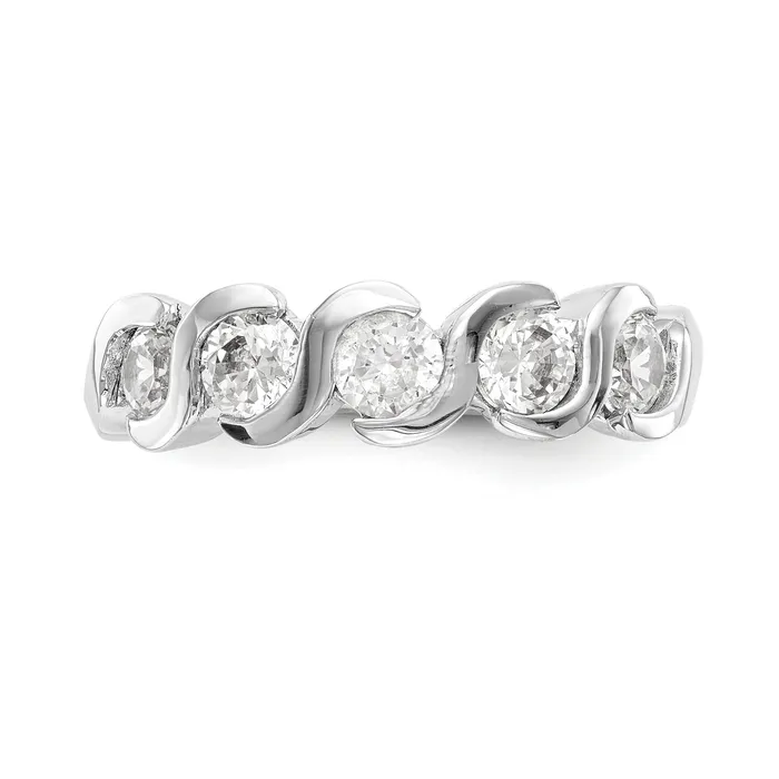 Rings 14K White Gold Diamond Band Goldiacom