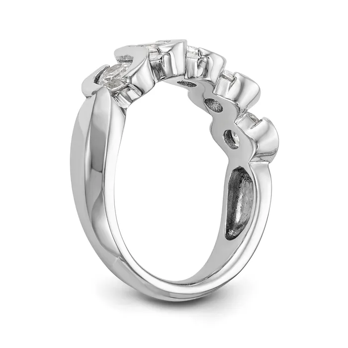 Rings 14K White Gold Diamond Band Goldiacom