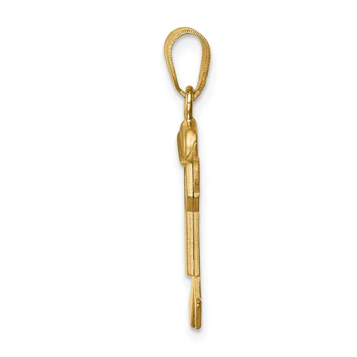 Rings Goldia 14k Twotone Gold Twotone Gold Small Boy w Hat on Left Engravable Charm