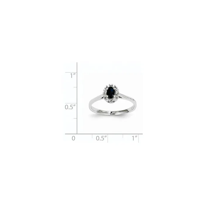 Rings Goldia 14K White Gold Real Diamond u0026 Sapphire Oval Ring