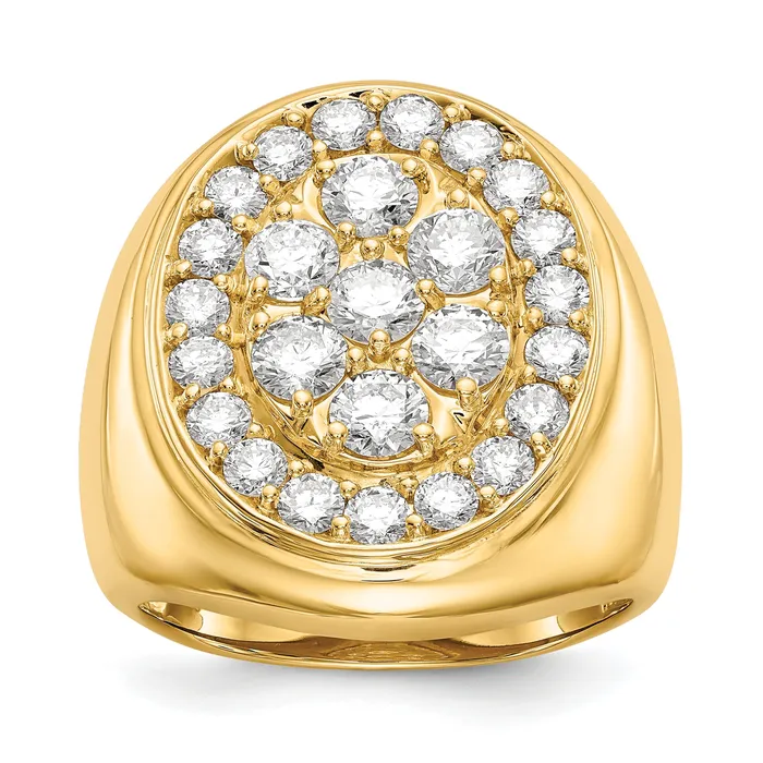 Rings Goldia Solid 14k Yellow Gold VS Simulated CZ mens Ring