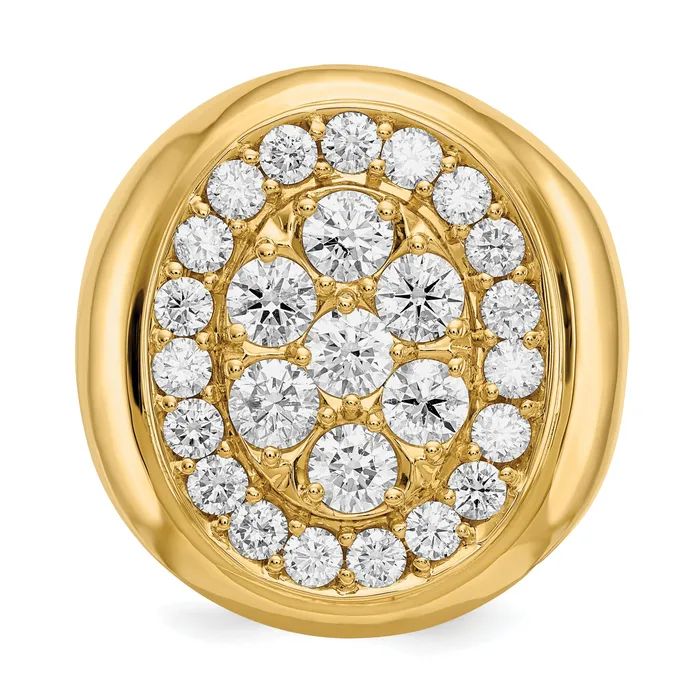 Rings Goldia Solid 14k Yellow Gold VS Simulated CZ mens Ring