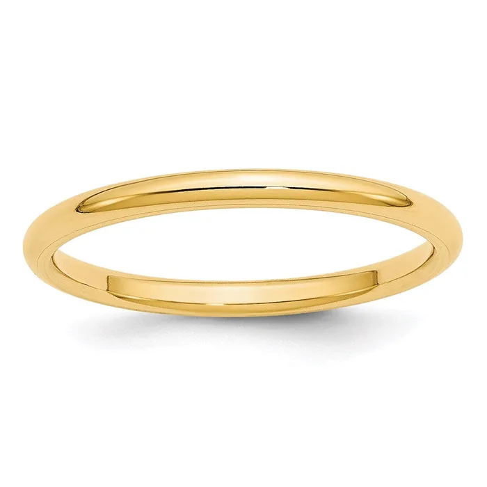 Rings Solid 10K Yellow Gold 2mm Standard Comfort Fit MensWomens Wedding Band Ring Size 7 Goldia