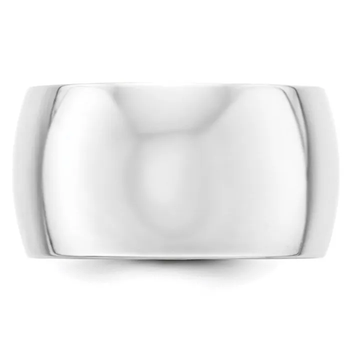Solid 14K White Gold 12mm Half Round MensWomens Wedding Band Ring Size 5 Goldia Rings Solid 14K White Gold 12mm Half Round MensWomens Wedding Band Ring Size 5 Goldia Rings