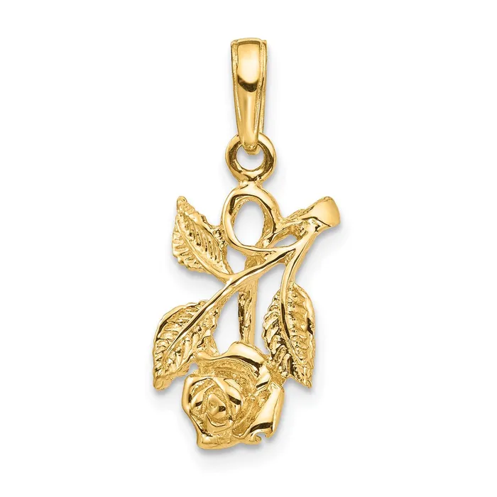 14k Rose Pendant TreasureFineJewelers Necklaces