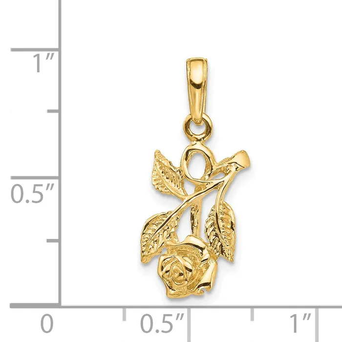14k Rose Pendant TreasureFineJewelers Necklaces