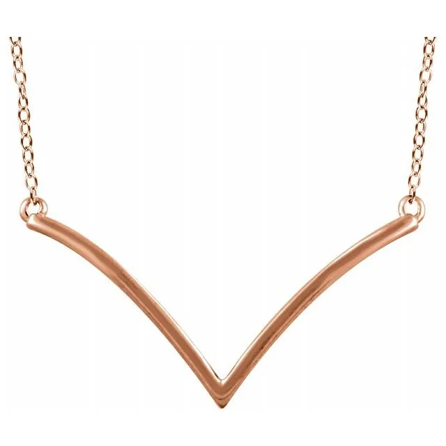 14K Rose V 1618 Necklace TreasureFineJewelers Necklaces