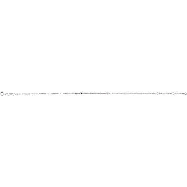 14K White 07 CTW Diamond Bar 6 12712 Bracelet TreasureFineJewelers Bracelets