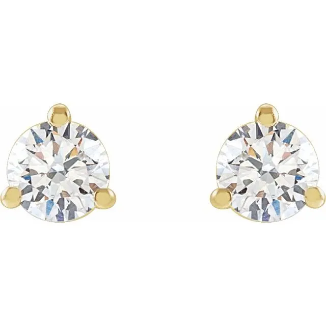 14K Yellow Gold 13 CTW LabGrown Diamond Stud Earrings TreasureFineJewelers Earrings