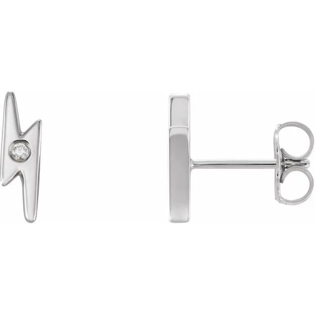 Earrings TreasureFineJewelers 14K White 03 CTW Diamond Lighting Bolt Earrings Earrings TreasureFineJewelers 14K White 03 CTW Diamond Lighting Bolt Earrings