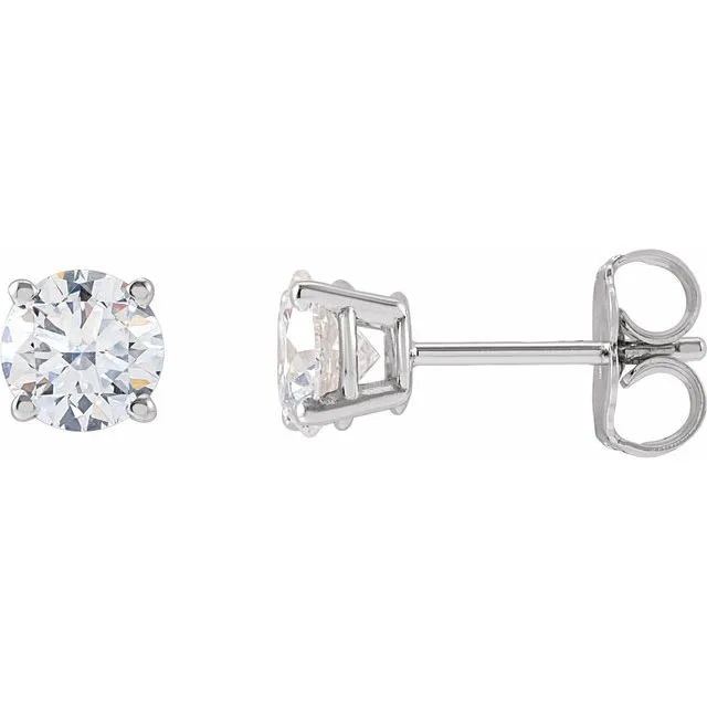 Earrings TreasureFineJewelers 14K White Gold 1 CTW LabGrown Diamond Stud Earrings Earrings TreasureFineJewelers 14K White Gold 1 CTW LabGrown Diamond Stud Earrings