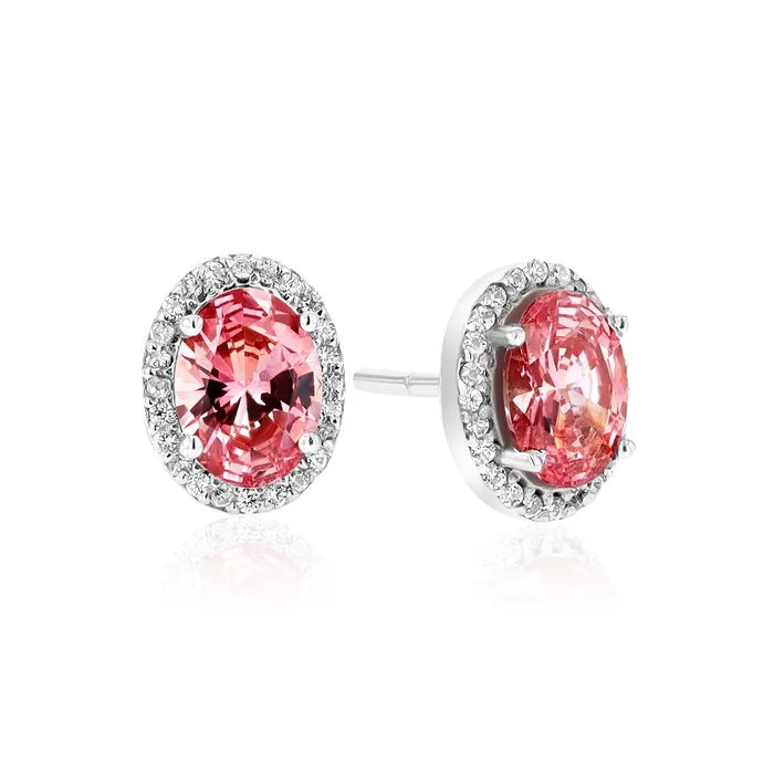 Ema Jewels Earrings Bia Fuchsia Sterling Silver Earrings